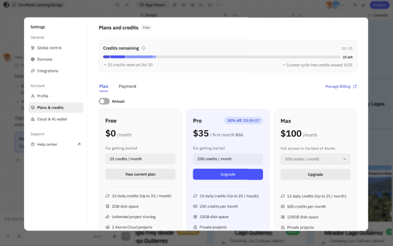 Pricing sheet with time-limited discount